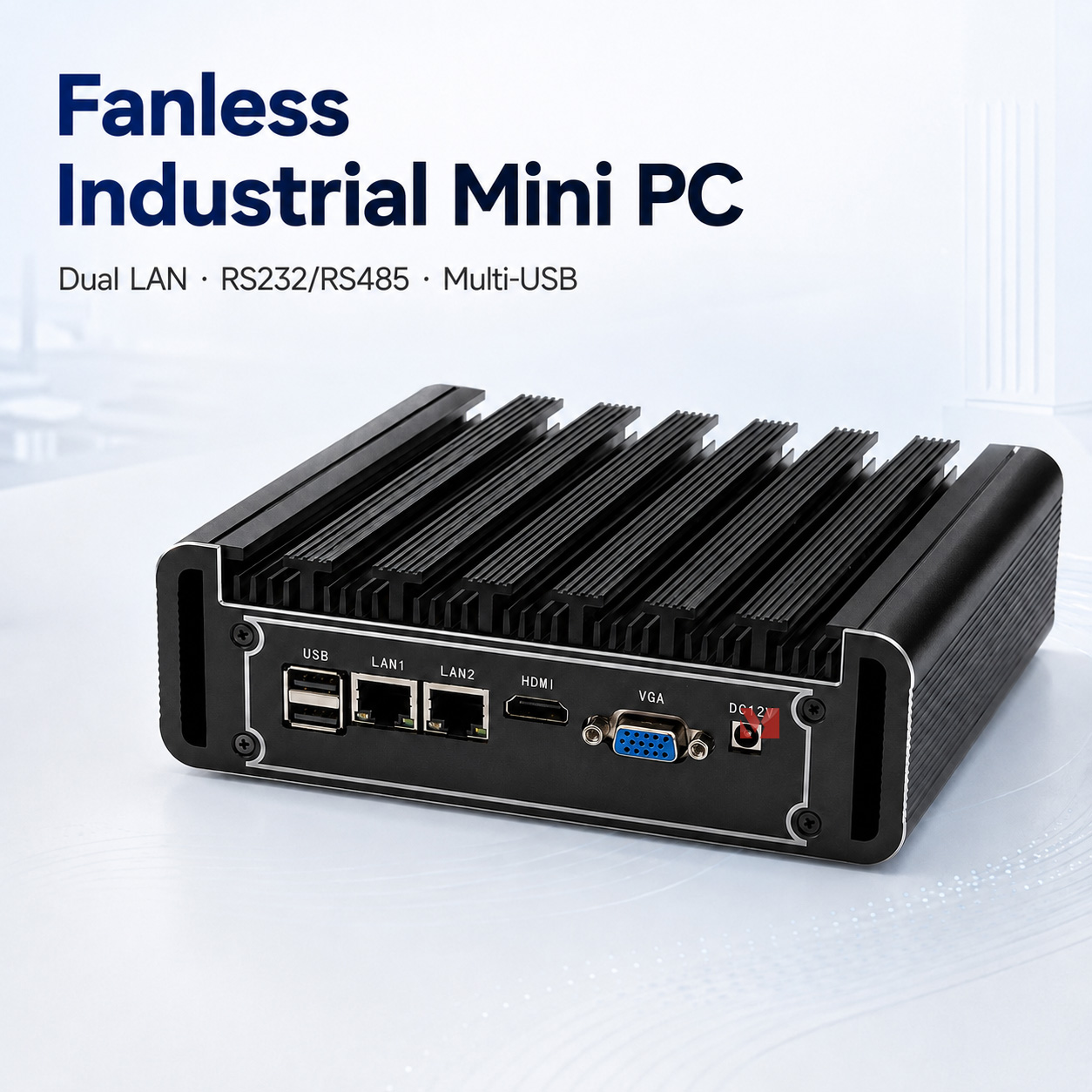 كمبيوتر صناعي صغير بدون مروحة، - مراجعة Fanless Industrial Pc Rs485 Core I7 وسعره